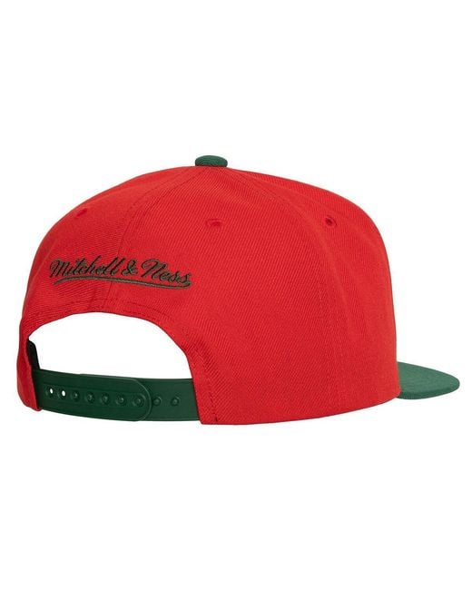 Mitchell & Ness Red New Jersey Devils Core Team Ground 2.0 Snapback Hat for men