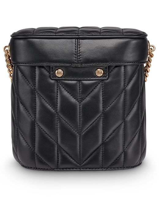 Karl Lagerfeld Black Lafayette Leather Crossbody Bag