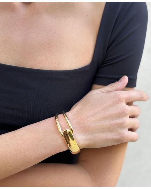 Adornia Metallic Overlapping Open Cuff Bracelet