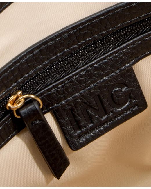 INC International Concepts Black Ajae Flap Sculpt Shoulder Bag