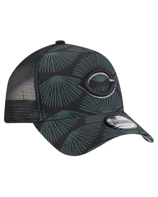 KTZ Gray Cincinnati Reds 9forty A-frame Trucker Adjustable Hat for men
