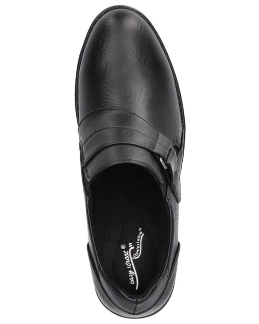 Easy Street Black Lavelle Comfort Block-heel Slip-on Shooties