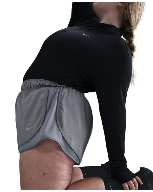 Nike Black Plus Size Tempo Dri-fit Mid-rise 3" Brief-lined Running Shorts