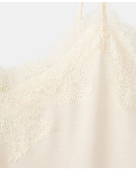 Mango White Lace Top