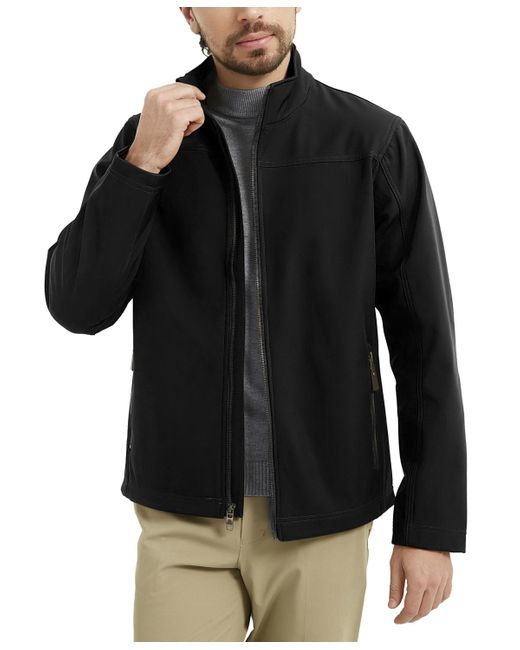 Hawke & Co. Black Mountain Stretch Soft Shell Collar Jacket for men