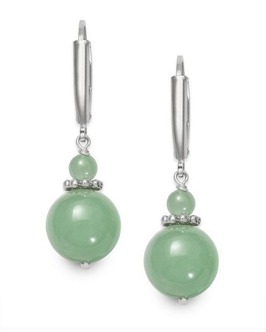 Macy's Green Dyed Lever Back Drop Earrings