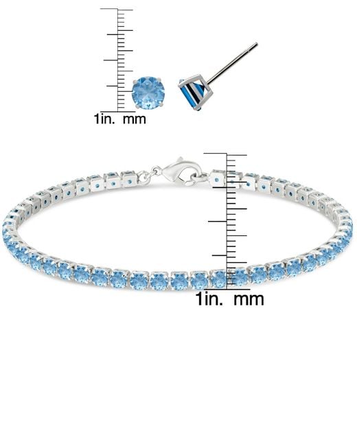 Macy's White Simulated Round Laydown Bracelet