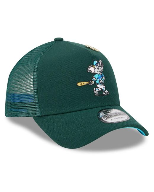 KTZ Green Athletics 2025 Big League Chew A-frame 9forty Adjustable Trucker Hat for men
