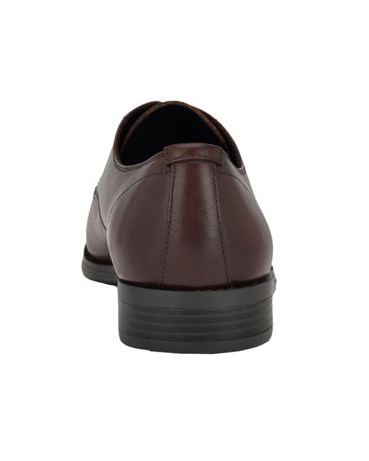 Calvin Klein Brown Jack Leather Padded Insole Loafers for men