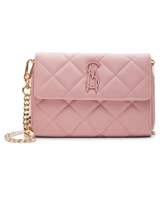 Steve Madden Pink Carina Quilted Crossbody Wallet