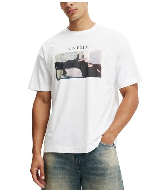 Cotton On White Box Fit License T-shirt for men