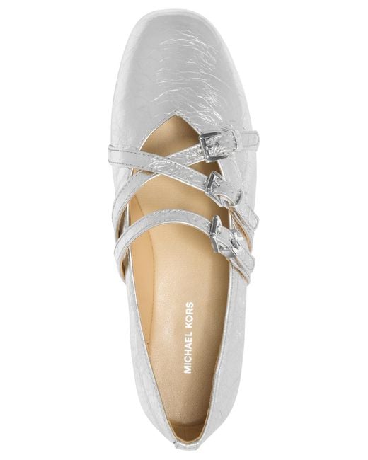 Michael Kors White Indy Flex Ballet Flat