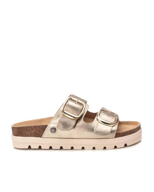 Xti Natural Footbed Jute Wrapped Platform Sandals By