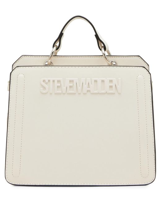 Steve Madden Natural Bevelyn Small Satchel Bag