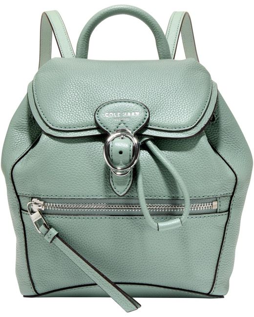 Cole Haan Alexandria Small Flap Backpack in Green | Lyst