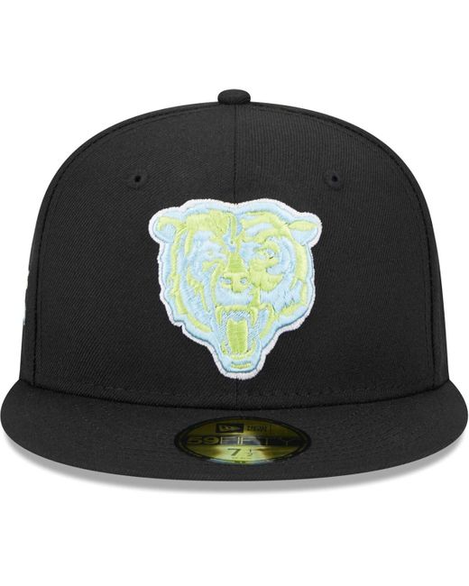 KTZ Black Chicago Bears Multi 59fifty Fitted Hat for men
