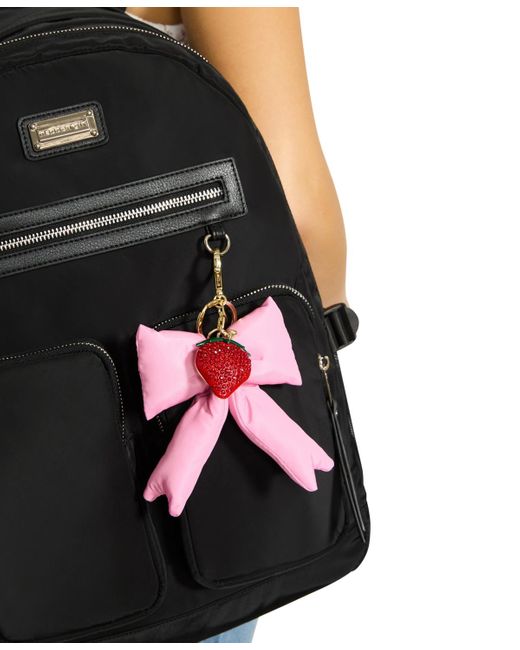 Madden Girl Pink Bow And Strawberry Bag Charms