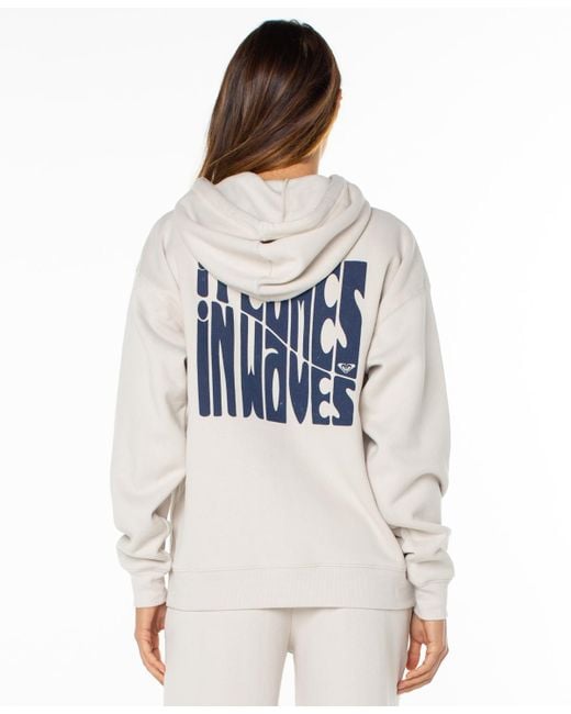 Roxy White Raya Long-sleeve Hoodie