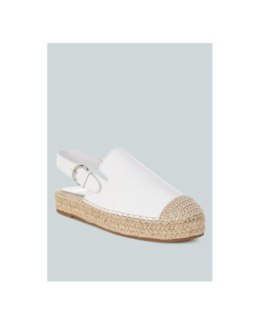 Kuopa Genuine Soft Leather Espadrille Flatform