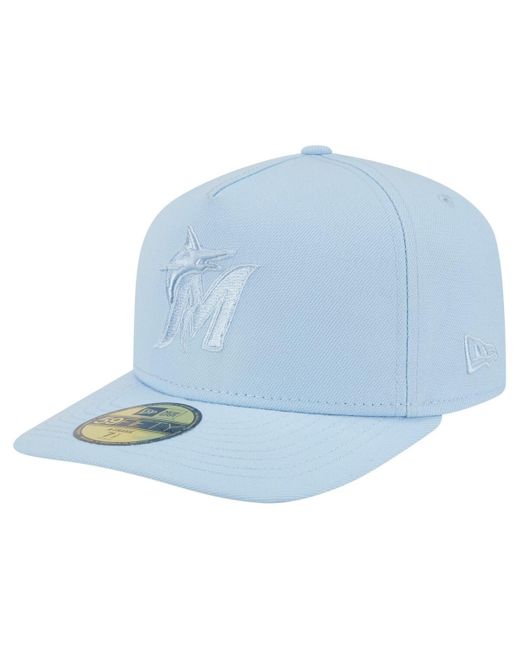 KTZ Blue Miami Marlins Color Pack A-frame 59fifty Fitted Hat for men