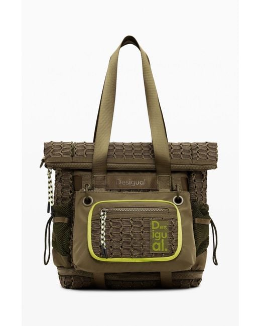 Desigual Green Large Multiposition Voyager Backpack, Polyester