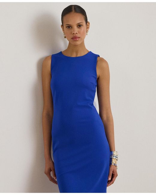 Ralph Lauren Blue Sleeveless Sheath Dress