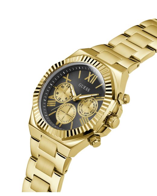 Guess Metallic Multi-function Gold-tone 100% Steel Watch for men