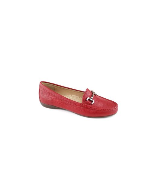 Marc Joseph New York Red Carter Road Slip On Comfort Buckle Loafer