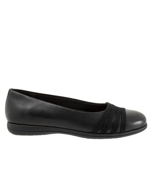 Trotters Black Drew Flat