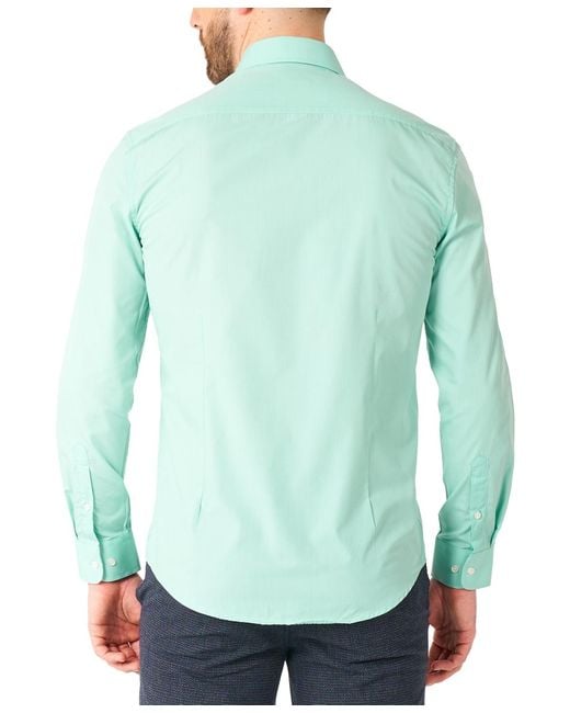 Opposuits Green Long-sleeve Magic Mint Solid Shirt for men