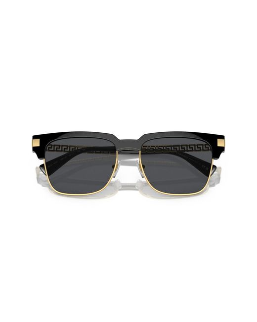 Versace Black Rectangle Sunglasses for men