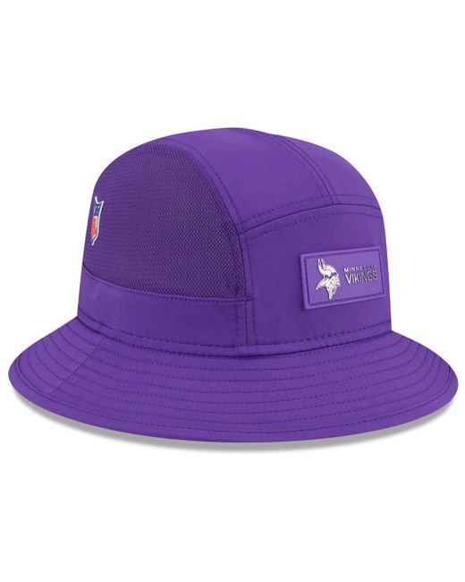 KTZ Purple Minnesota Vikings 2025 Sideline Bucket Hat for men