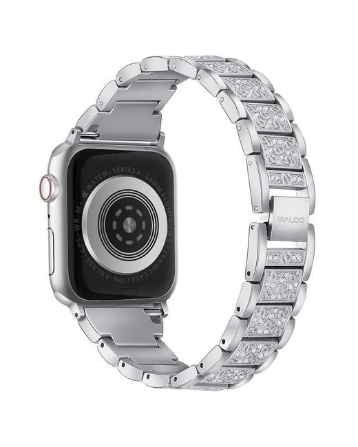 Waloo Black Rhinestone Pattern Replacement Band For Apple Watch