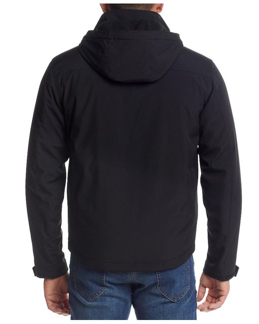 Weatherproof Blue Flex Tech Hooded Shirt Jacket for men