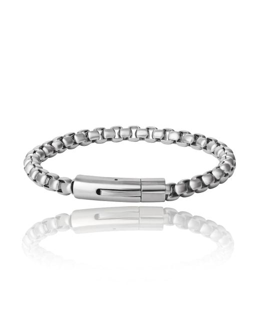 Lucky Brand Metallic Tone Box Chain Bracelet for men