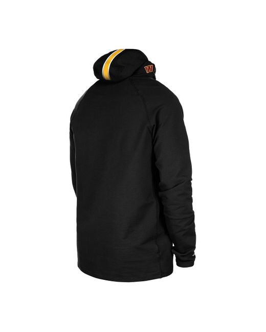 KTZ Black Washington Commanders Functional Fandom Balaclava Helmet Stripe Tri-blend Hoodie for men