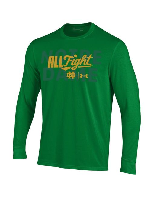 Under Armour Green Notre Dame Fighting Irish All Fight Long Sleeve T-shirt for men