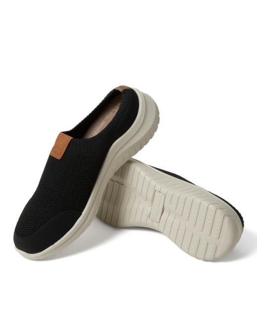Dearfoams Black Gracie Sport Knit Slip-on Clog