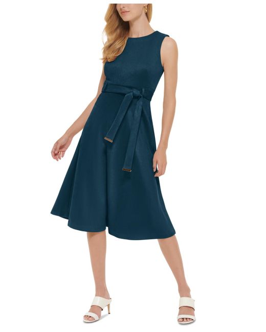 Calvin Klein Faux-suede Belted Midi Dress in Purple | Lyst Calvin Klein Faux-suede Belted Midi Dress in Purple | Lyst