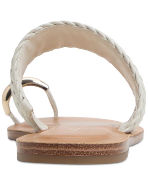 ALDO White Beachwalk Toe Loop Flat Sandals
