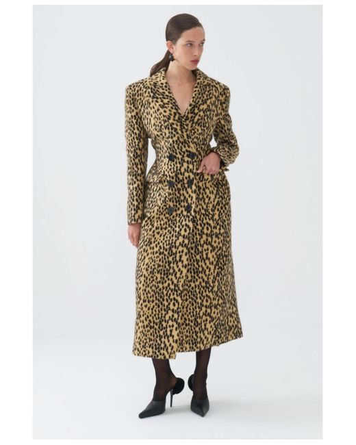 Nocturne Multicolor Leopard Printed Coat
