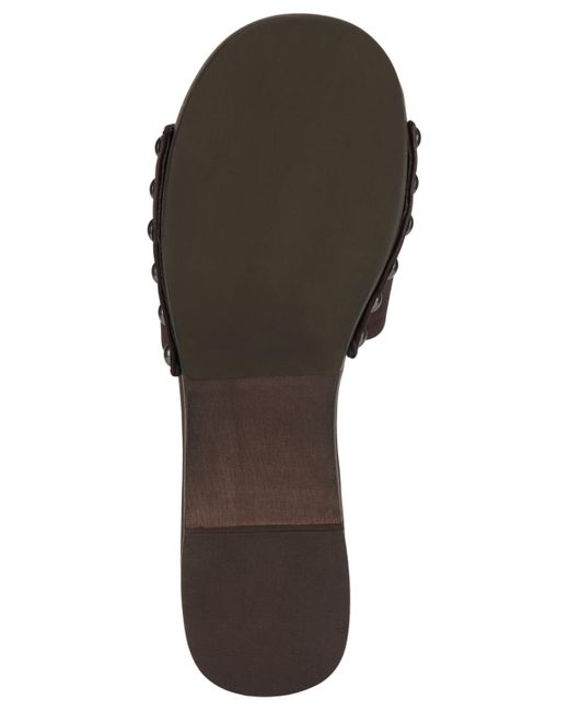 Jeffrey Campbell Brown Cambrie Wooden Platform Slide Sandals