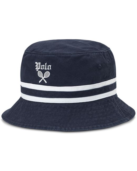 Polo Ralph Lauren Blue Striped-band Twill Bucket Hat for men