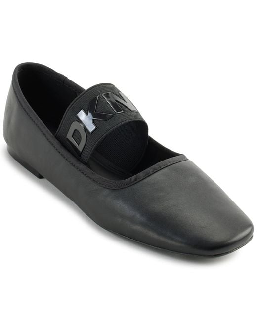 DKNY Black Dace Mary Jane Ballet Flats