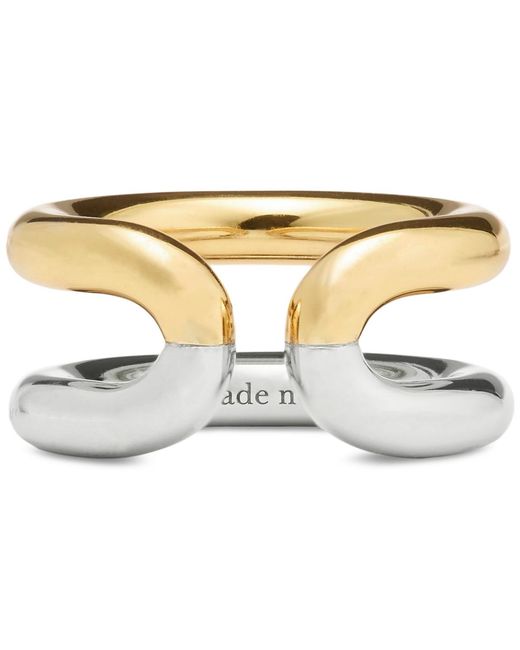 Kate Spade White Two-tone Interlock Ring
