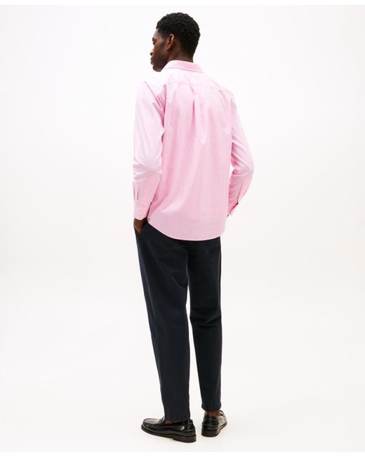 Tommy Hilfiger Pink Regular-fit Flex Gingham Check Button-down Poplin Shirt for men