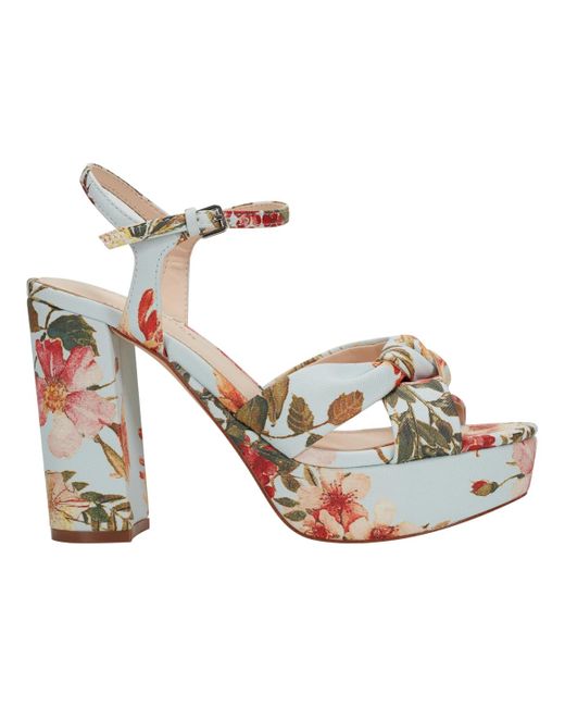 Marc Fisher Metallic Deren High Block Heel Platform Sandals