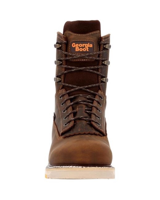 Georgia Boot Brown Amp Lt Wedge Waterproof Work Boot for men