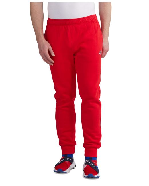 Champion Red Classic Standard-fit Fleece joggers for men