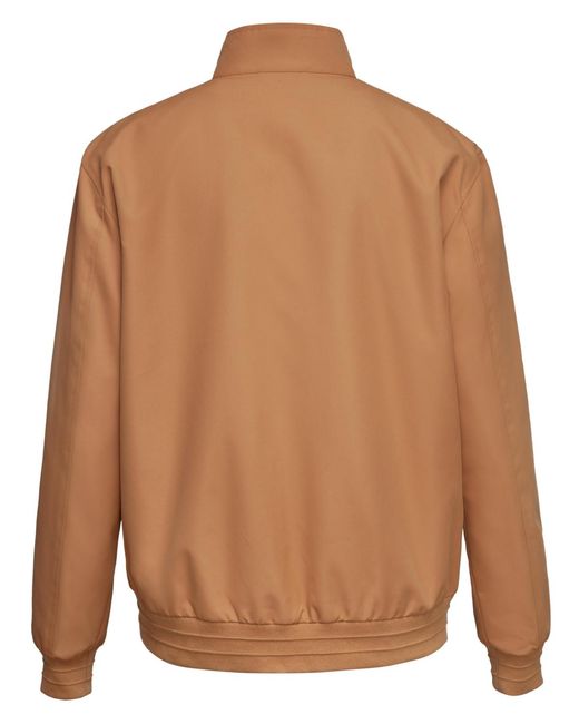 Rokka&Rolla Brown Classic Full Zip Bomber Jacket for men